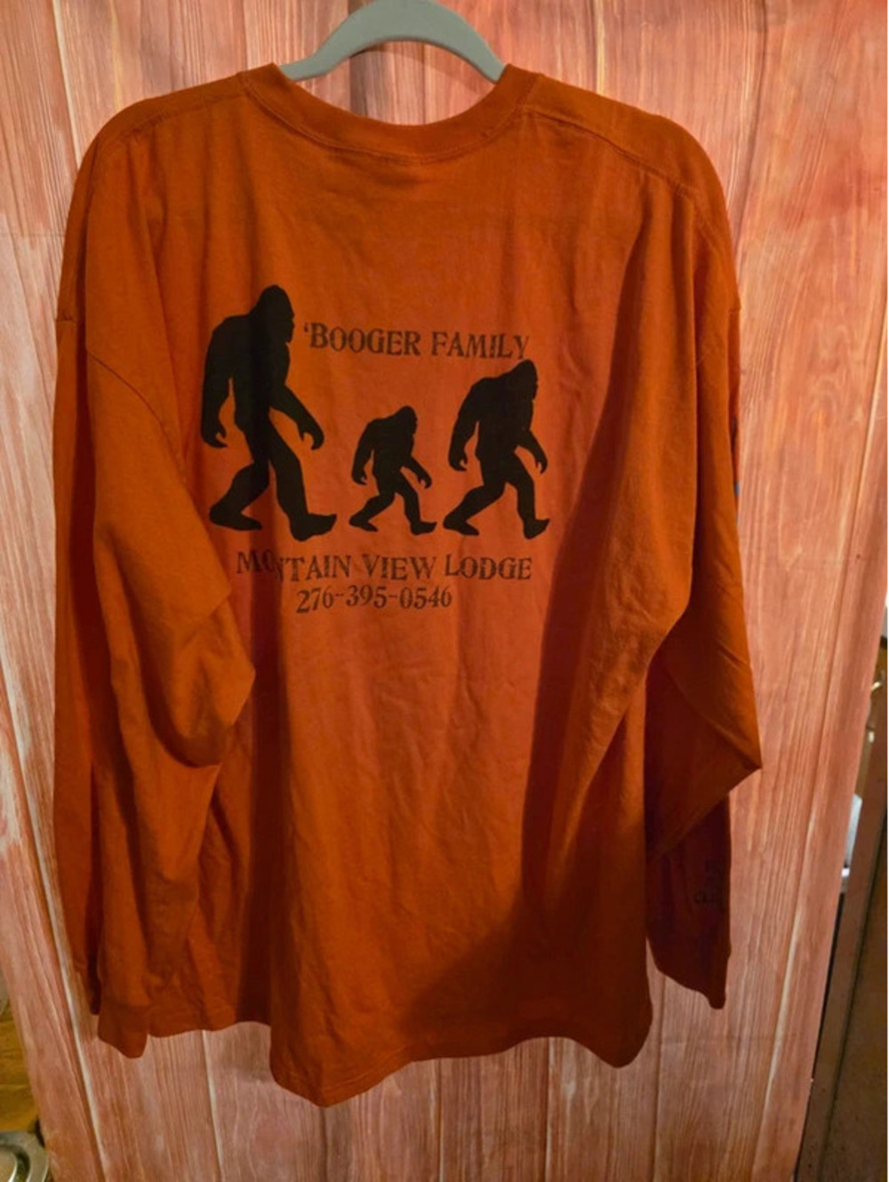 Jerzees Woodbooger Bigfoot Long Sleeve T-Shirt Orange 2XL